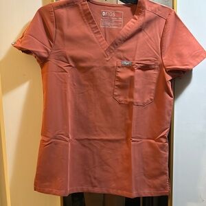 Figs XXS Teracotta Catarina Scrub Top